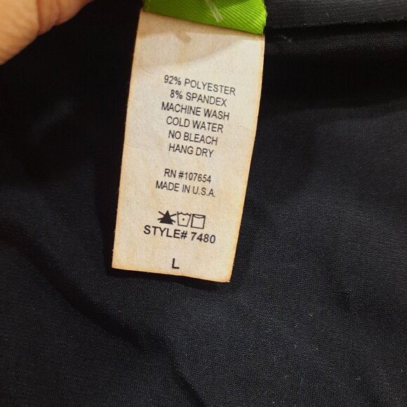 Vtg Y2K black stretch cowl neck top w/ braided arm - Kiwi brand - Picture 10 of 11